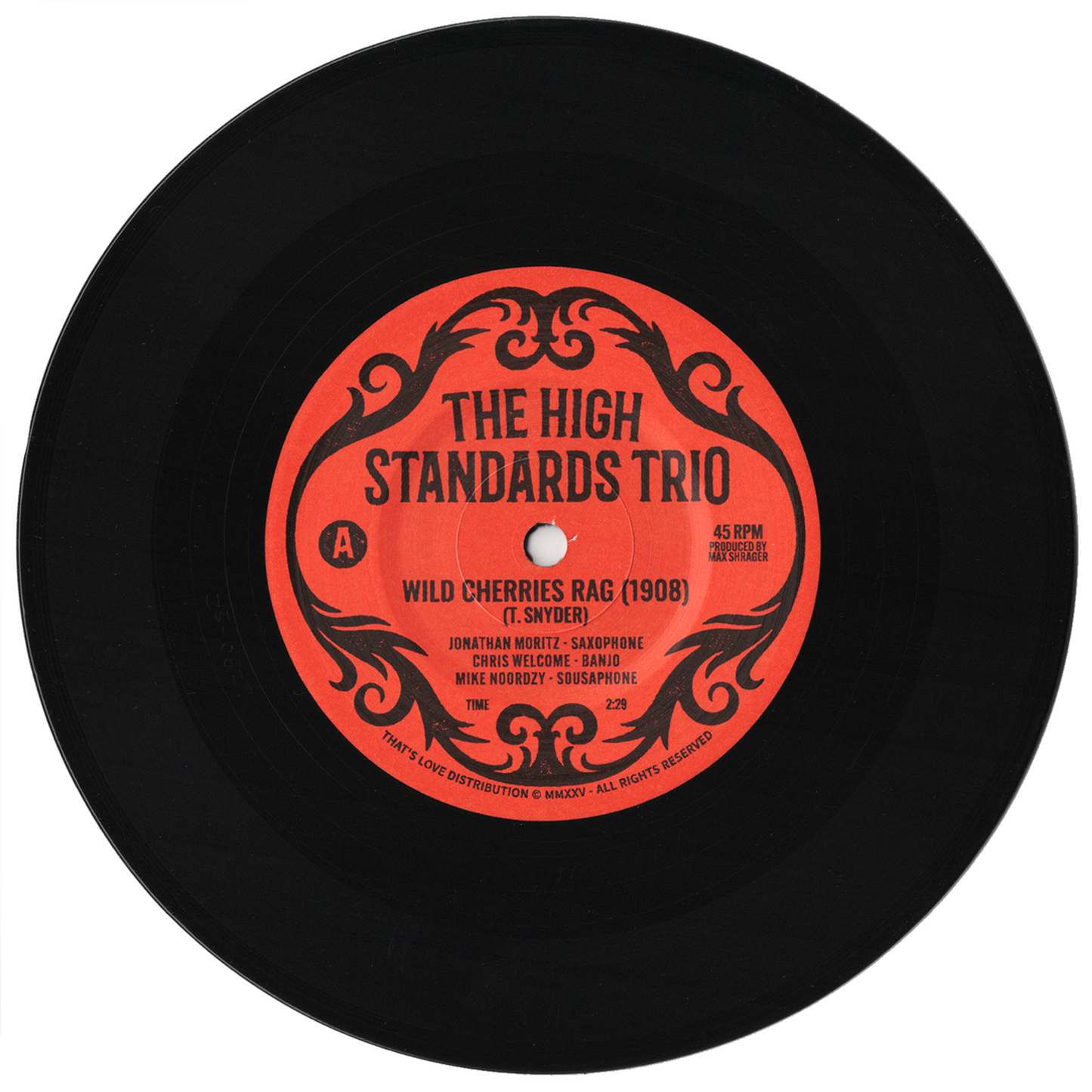 The High Standards Trio - "Wild Cherries Rag" / "Magnetic Rag" 45